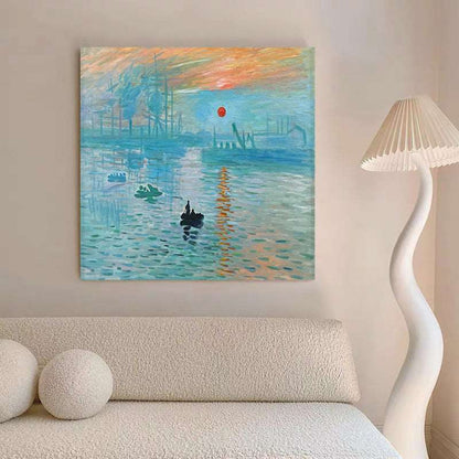 Monet- Impression Sunrise Painting - Landscape - Artvora