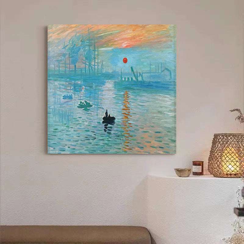 Monet- Impression Sunrise Painting - Landscape - Artvora