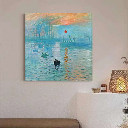 Monet- Impression Sunrise Painting - Landscape - Artvora