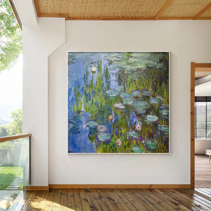 Monet- Water Lilies Painting - Flowers - Artvora