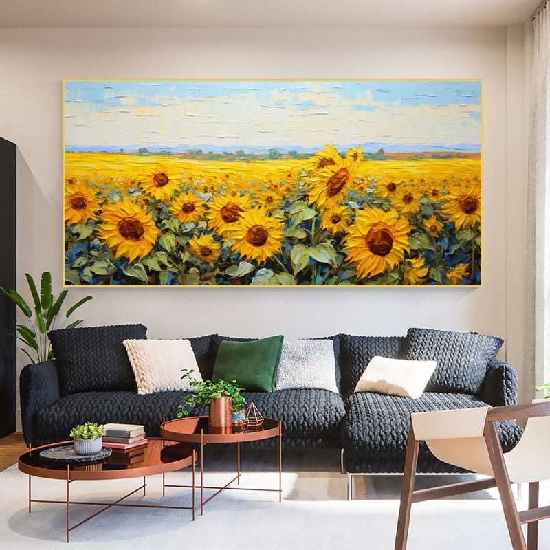 Ocean of Sunflowers Painting - Landscape - Artvora