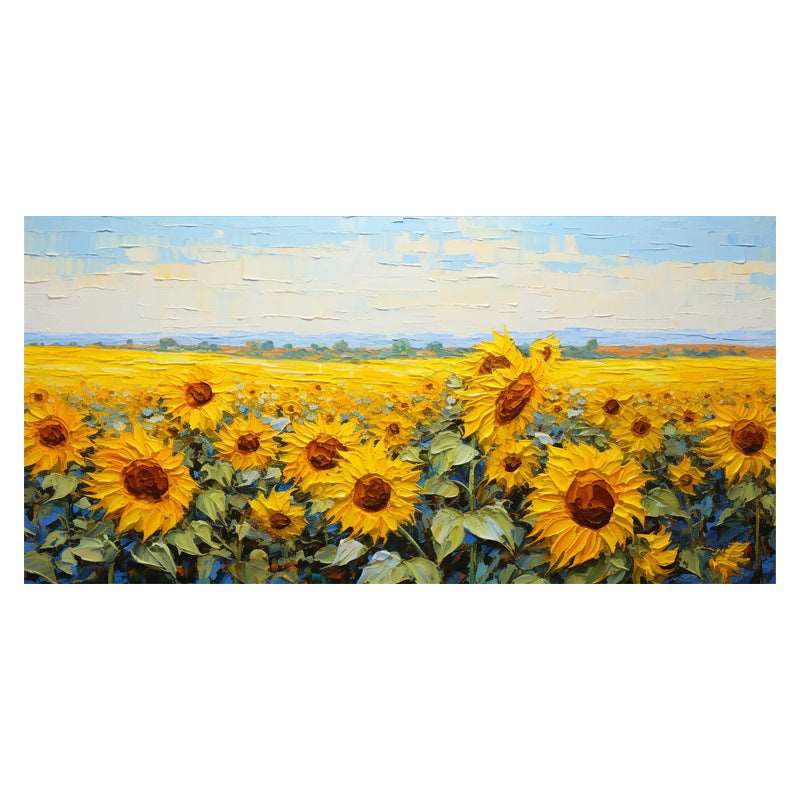 Ocean of Sunflowers Painting - Landscape - Artvora