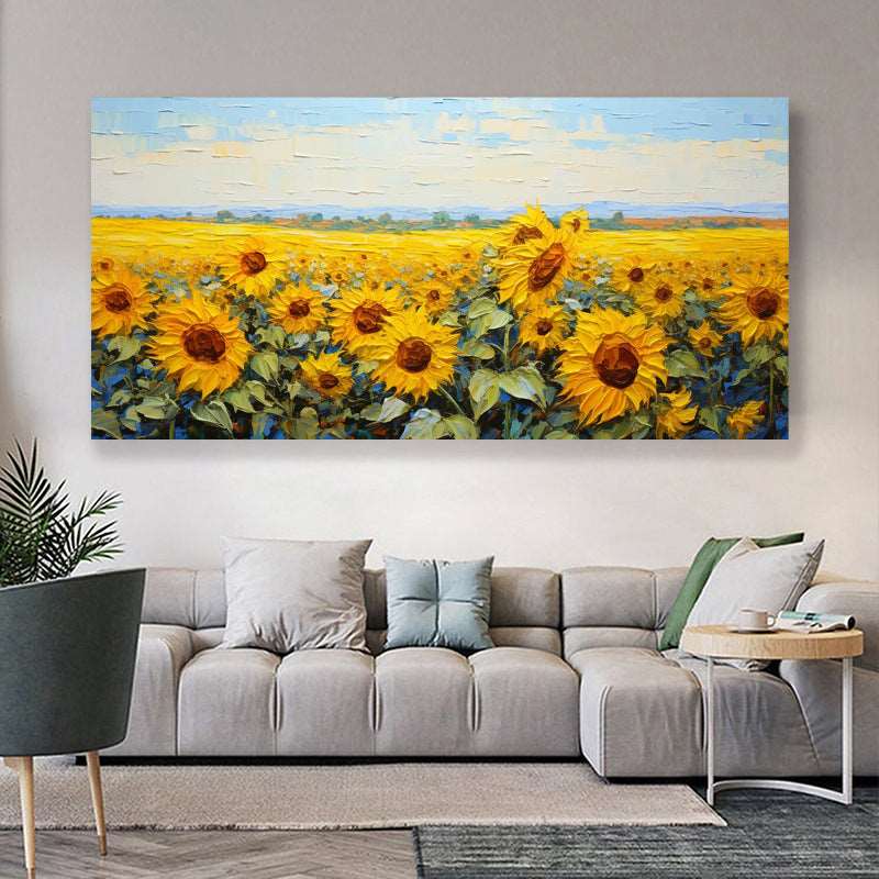 Ocean of Sunflowers Painting - Landscape - Artvora