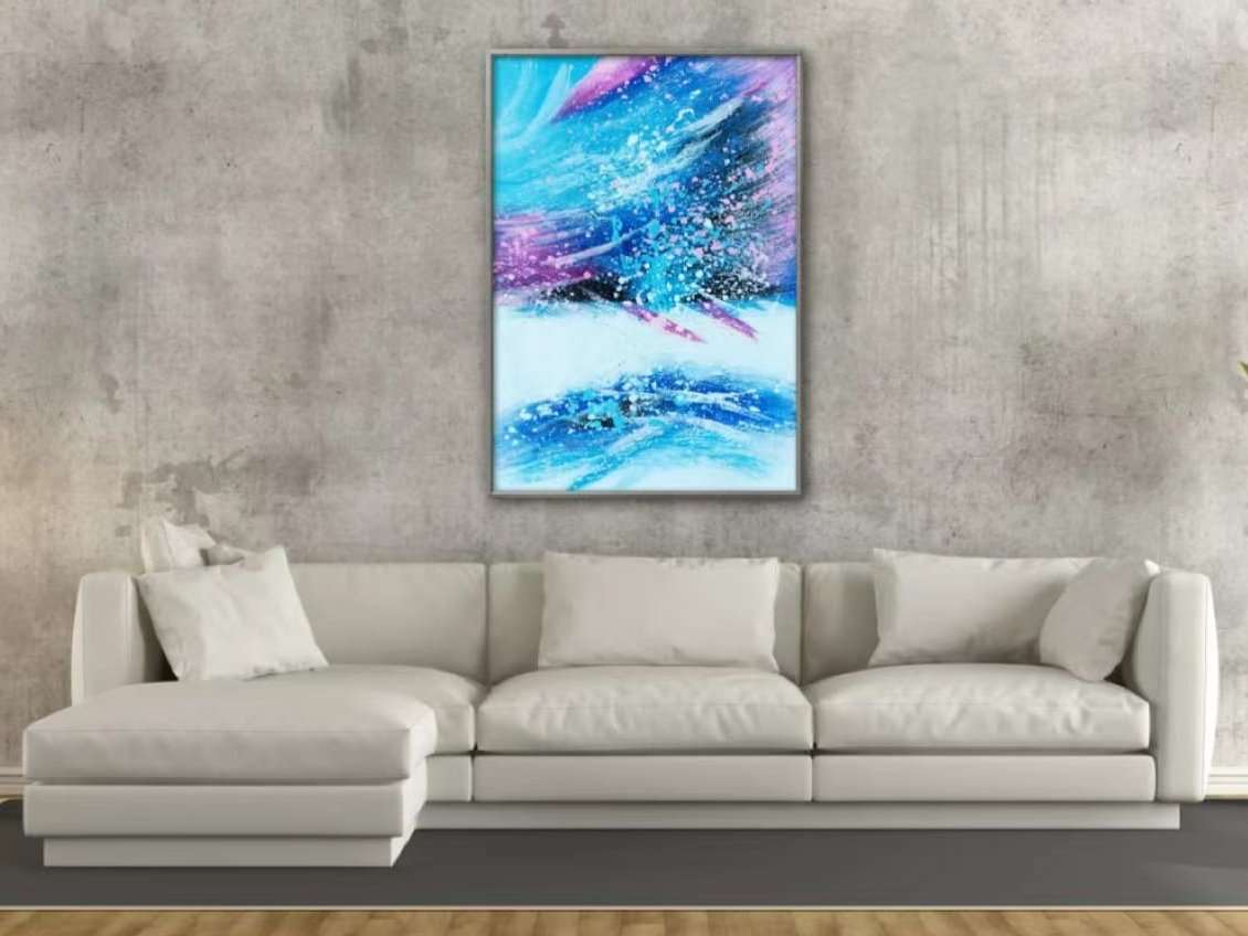 Ocean Wave Painting - Textured - Artvora