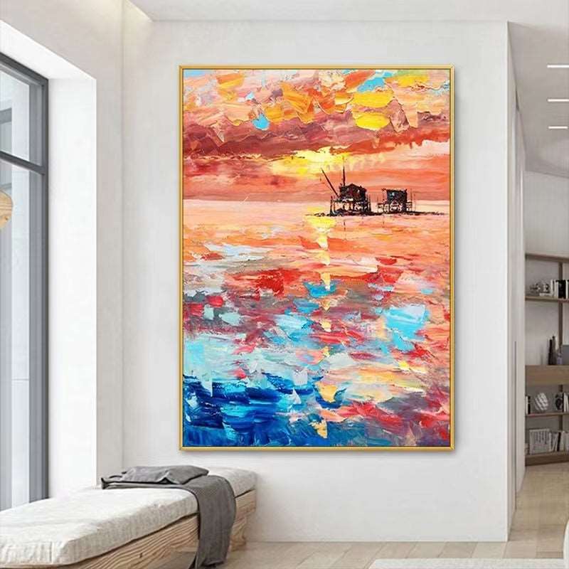 Offshore oil Drilling Painting - Landscape - Artvora