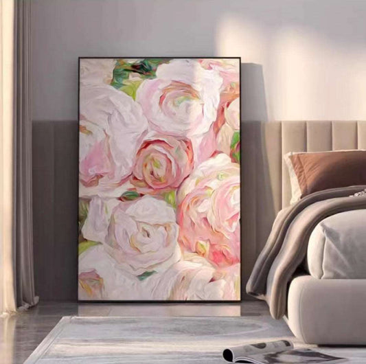 Pink Bloom Painting - Flowers - Artvora