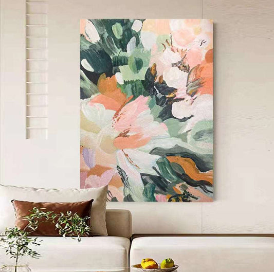 Pink Cloud Painting - Flowers - Artvora