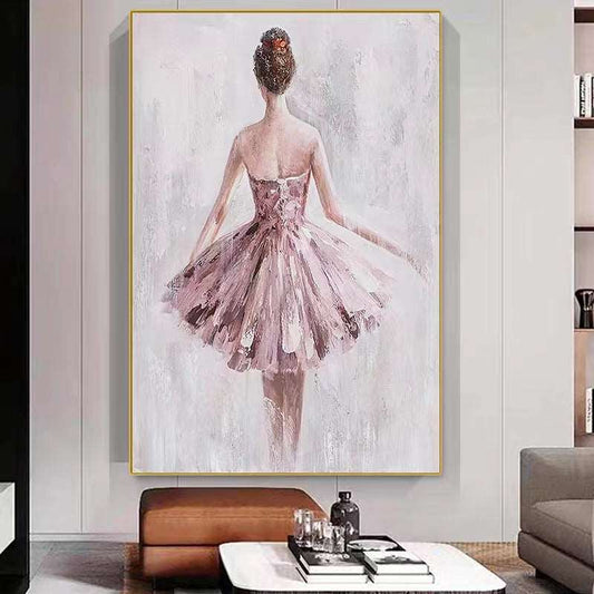 Pink Dress Painting - Portrait - Artvora