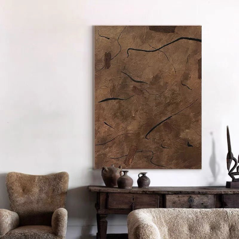 Pure Brown Painting - Minimalist - Artvora