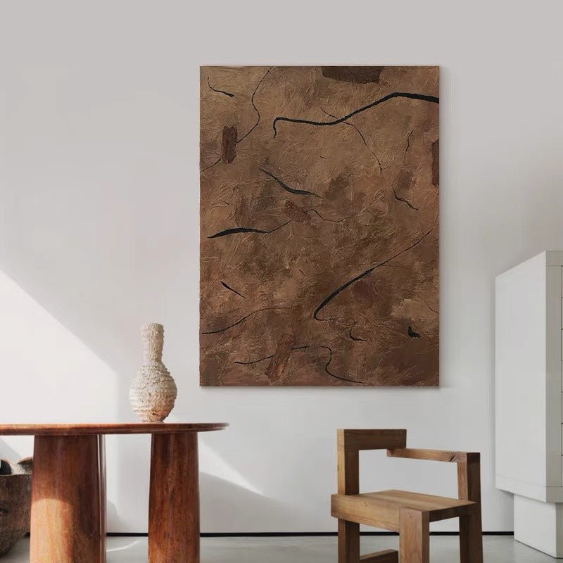 Pure Brown Painting - Minimalist - Artvora