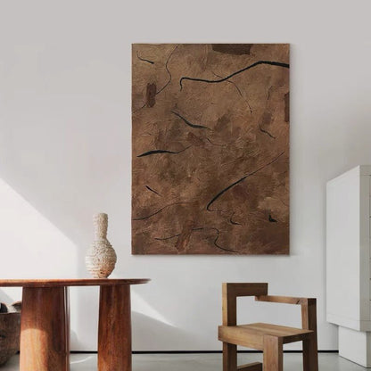 Pure Brown Painting - Minimalist - Artvora