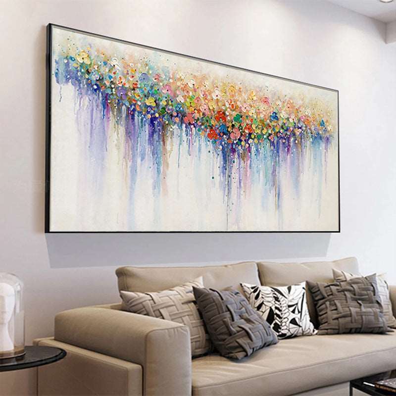 Rainbow Rain Painting - Abstract - Artvora