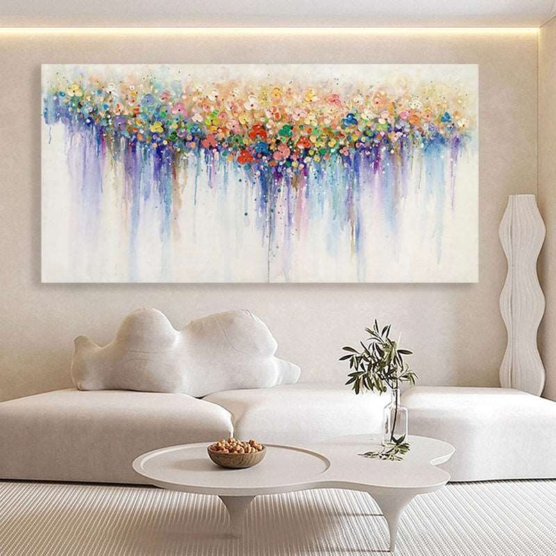 Rainbow Rain Painting - Abstract - Artvora