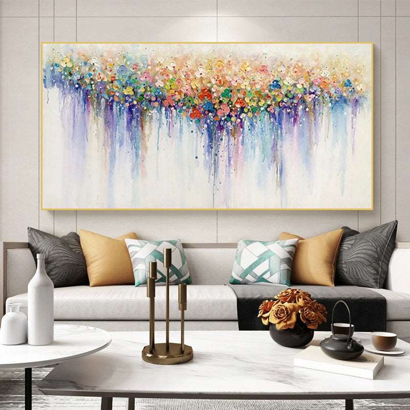 Rainbow Rain Painting - Abstract - Artvora