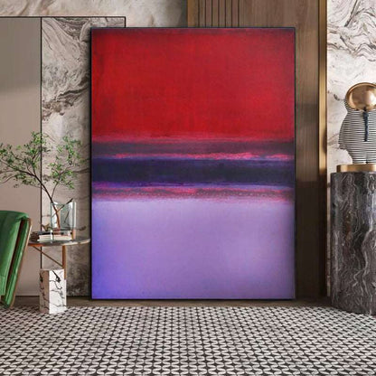 Red and Purple Painting - Minimalist - Artvora