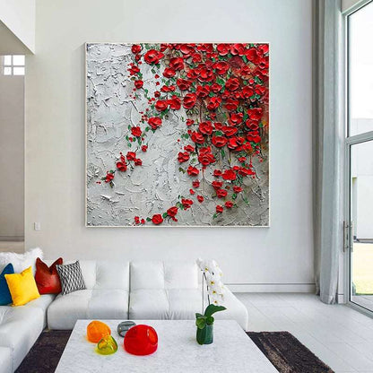 Red Plum Blossoms 02 Painting - Flowers - Artvora