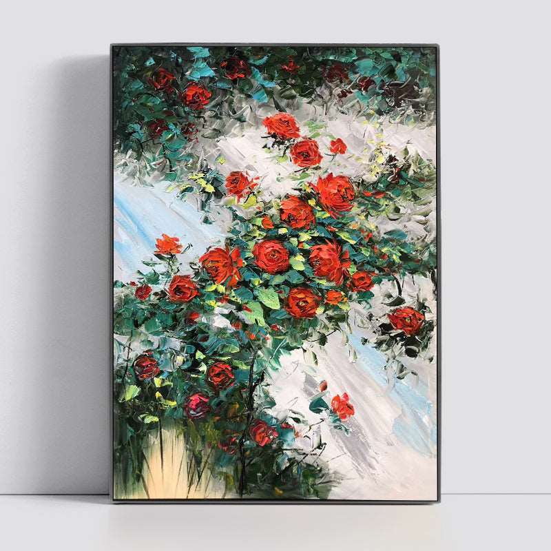 Red Rose Painting - Flowers - Artvora