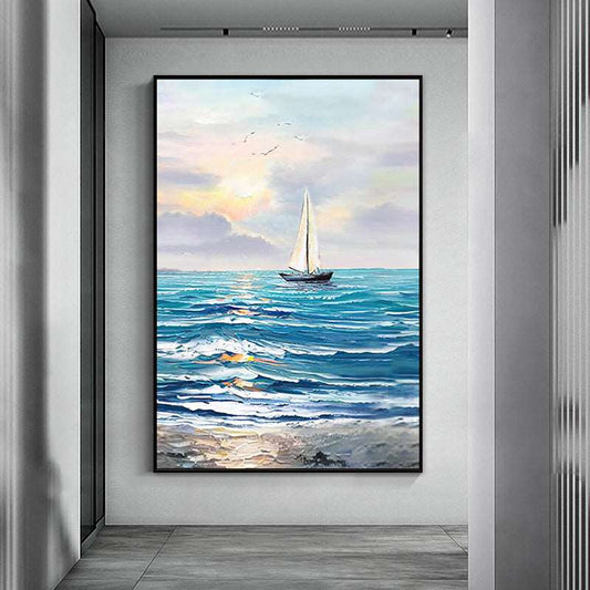 Sail into the Distance Painting - Landscape - Artvora