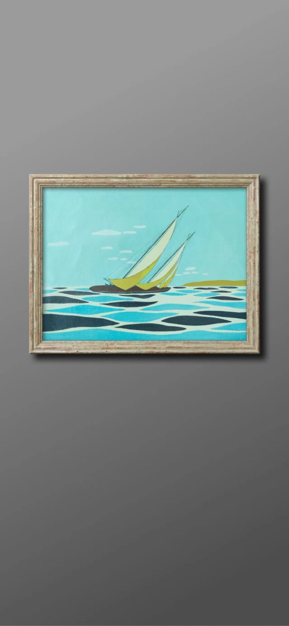 Sailing boat Painting - Cartoon - Artvora