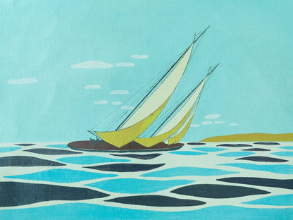 Sailing boat Painting - Cartoon - Artvora