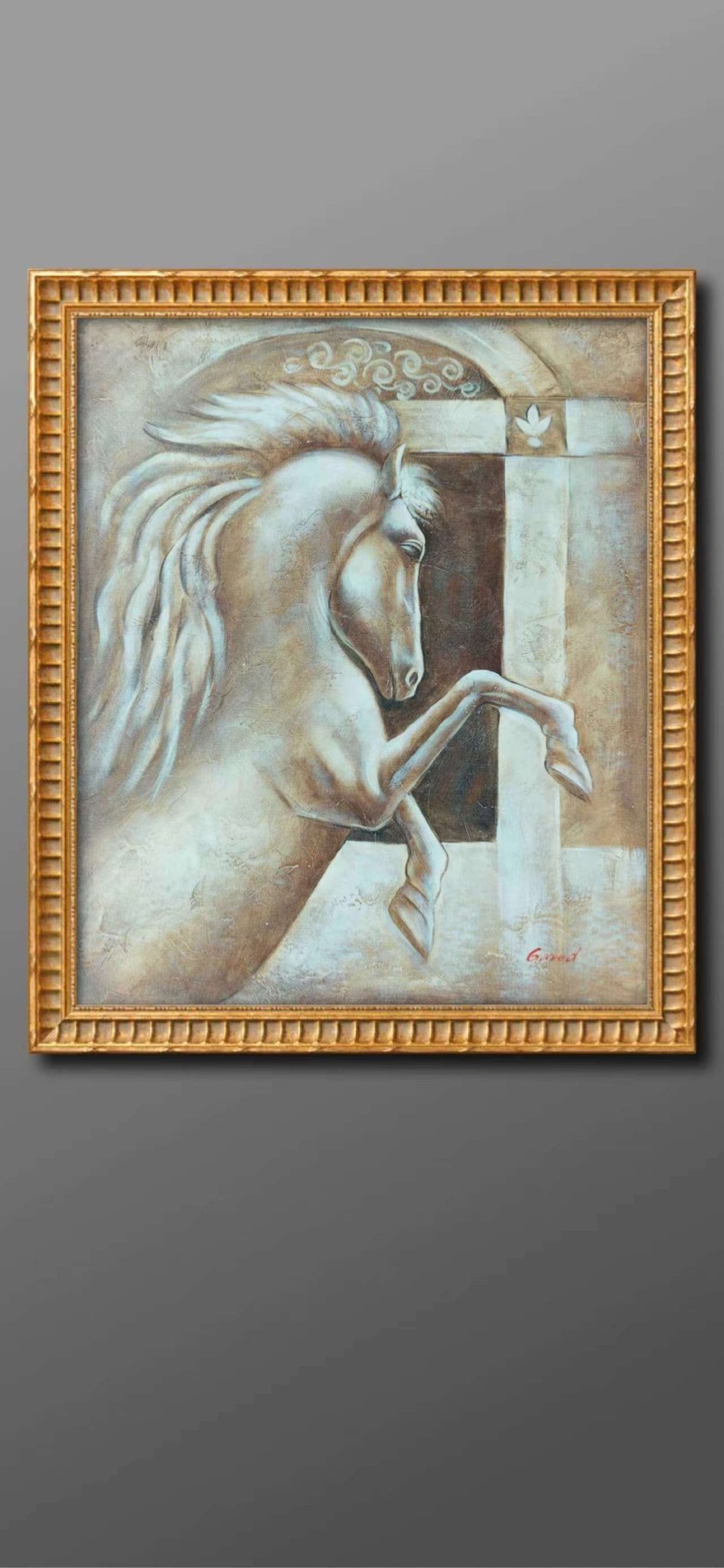 Sculpture of a horse 20"*25" Painting - Artvora