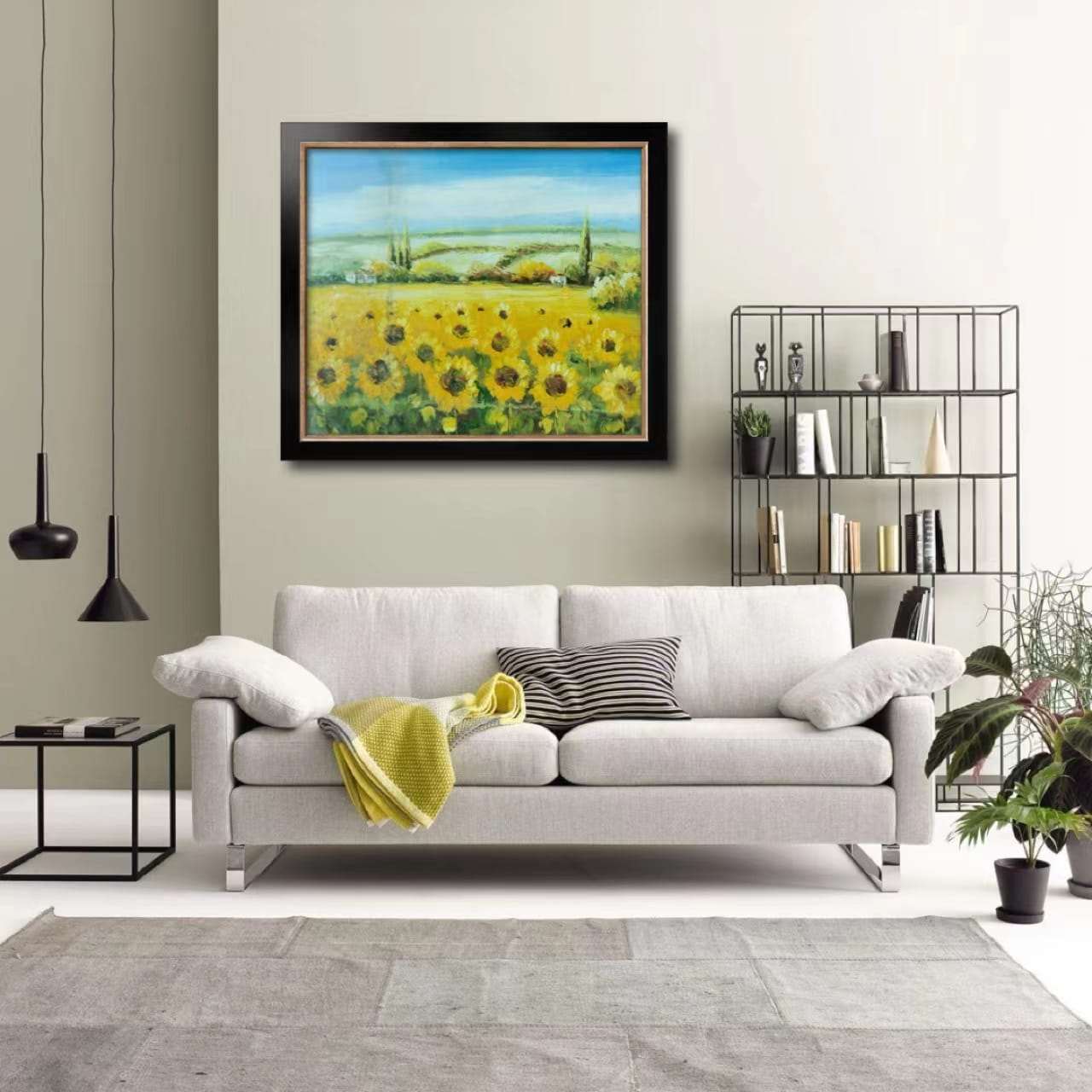 Sea of sunflowers Painting - Flowers - Artvora