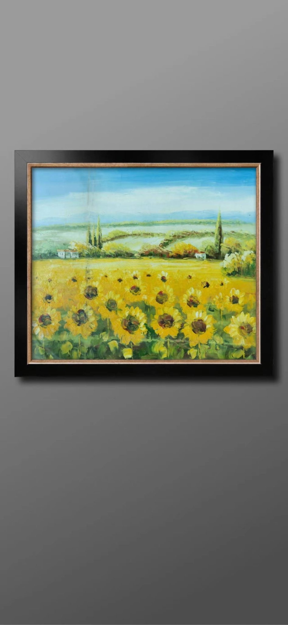 Sea of sunflowers Painting - Flowers - Artvora