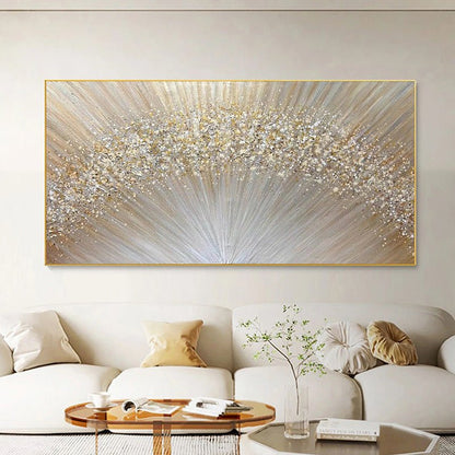 Shining Golden Fire Painting - Abstract - Artvora