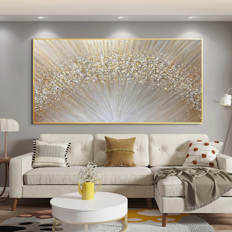 Shining Golden Fire Painting - Abstract - Artvora