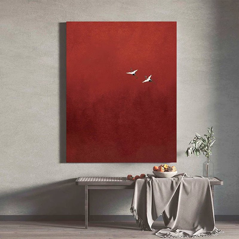 Siberian Crane Painting - Flowers - Artvora