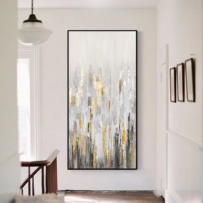 Silver Flow Painting - Abstract - Artvora