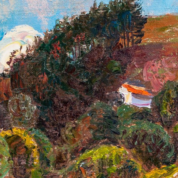 Small hills Painting - Landscape - Artvora