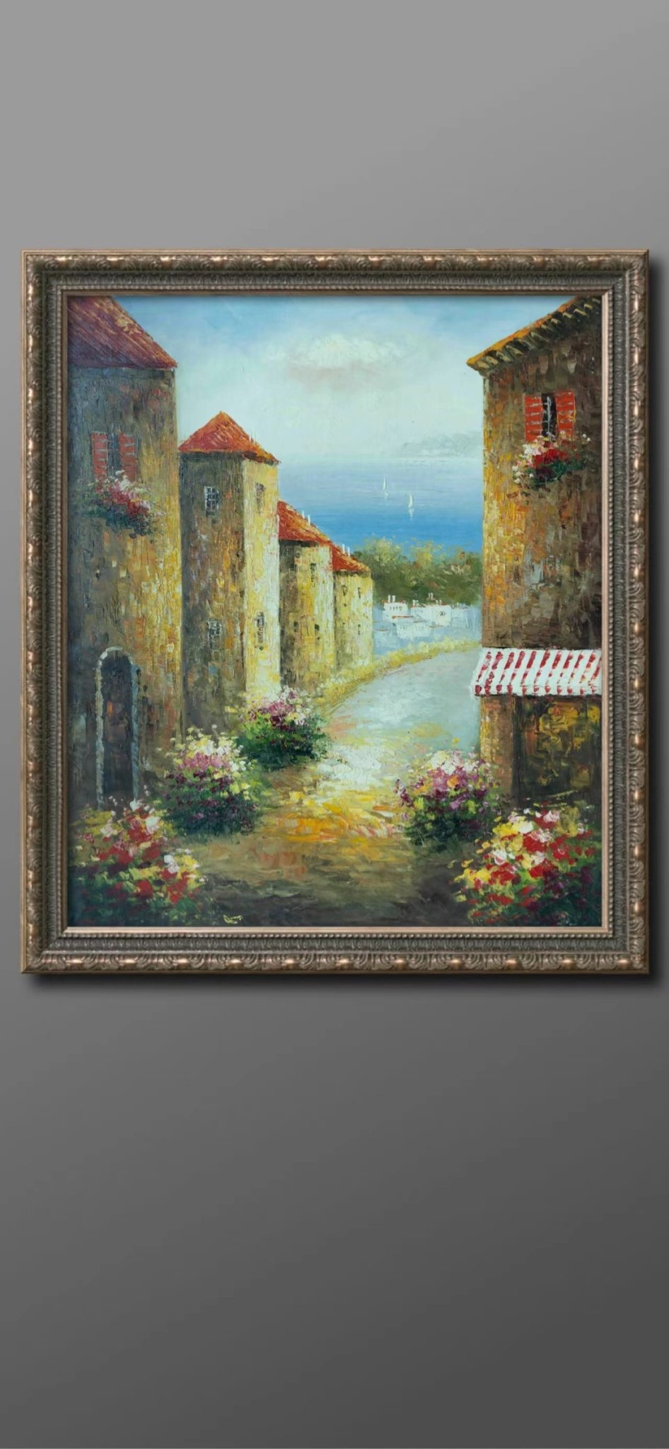 Street view 21*25 Painting - Landscape - Artvora