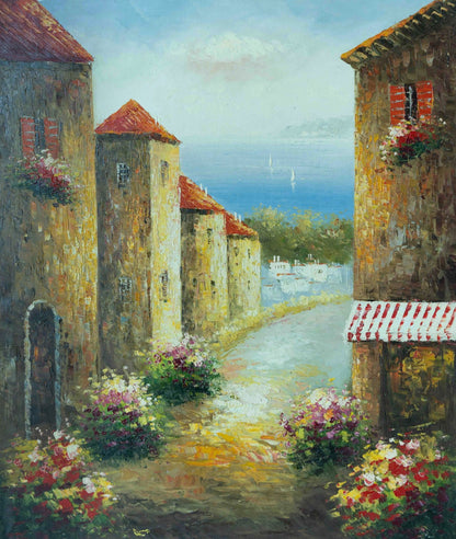 Street view 21*25 Painting - Landscape - Artvora