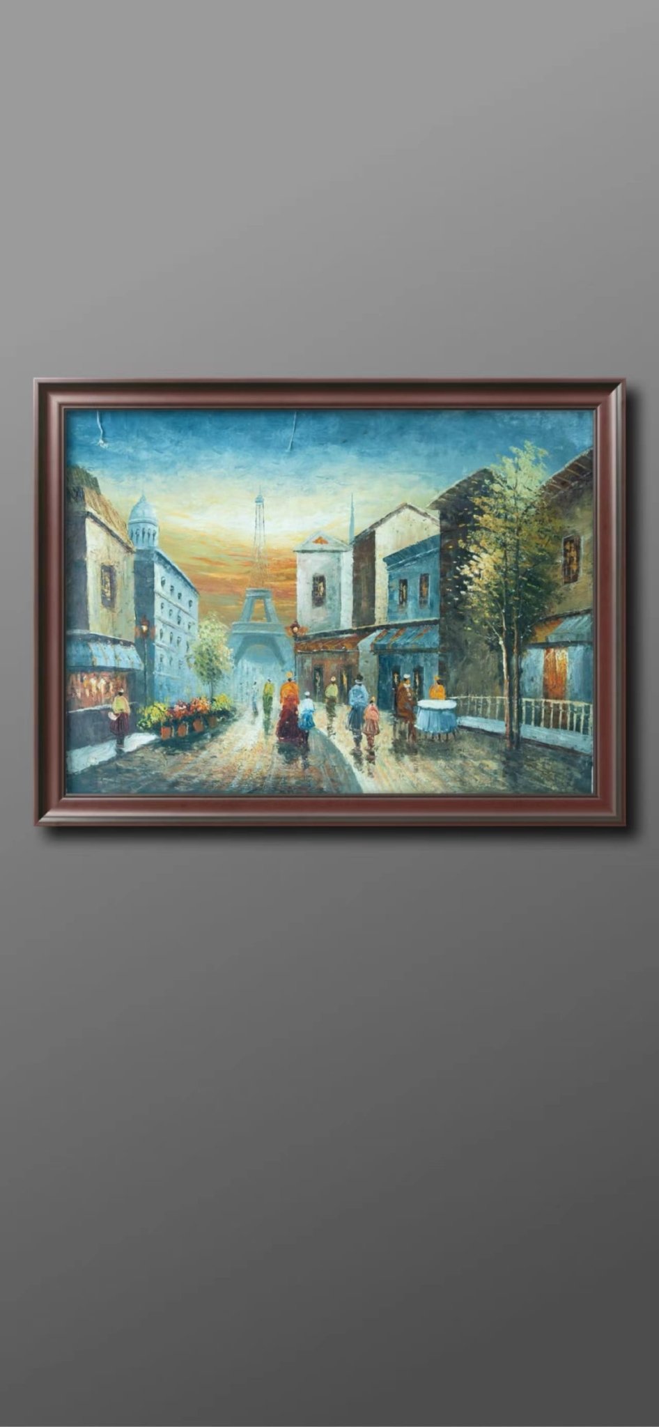 Streets of Paris 28*20 Painting - Landscape - Artvora