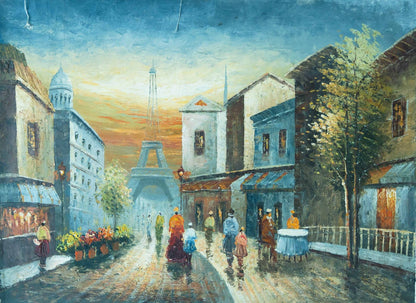 Streets of Paris 28*20 Painting - Landscape - Artvora