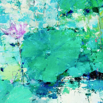 Summer Lotus Painting - Landscape - Artvora