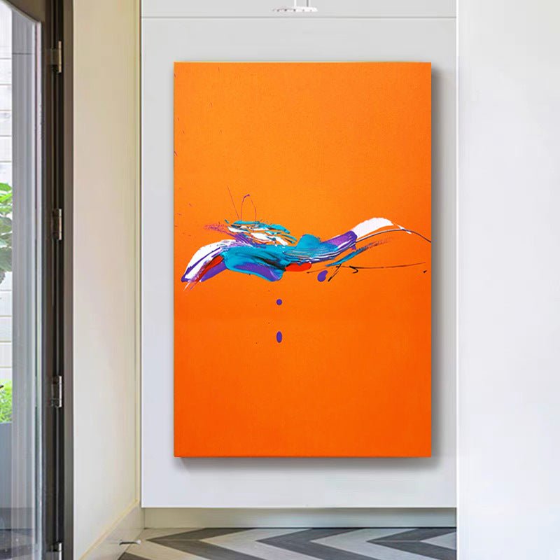 Swim in the Orange Sea Painting - Abstract - Artvora