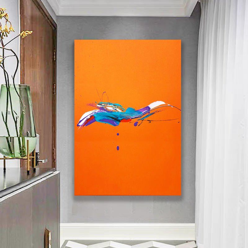 Swim in the Orange Sea Painting - Abstract - Artvora