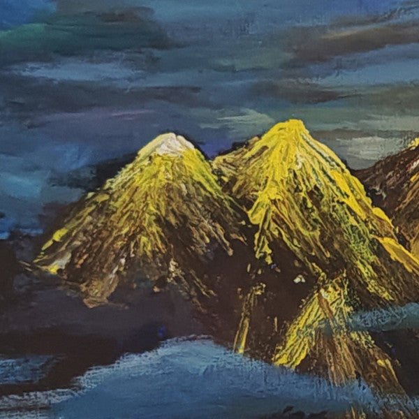 Texture expression of the mountain Painting - Landscape - Artvora