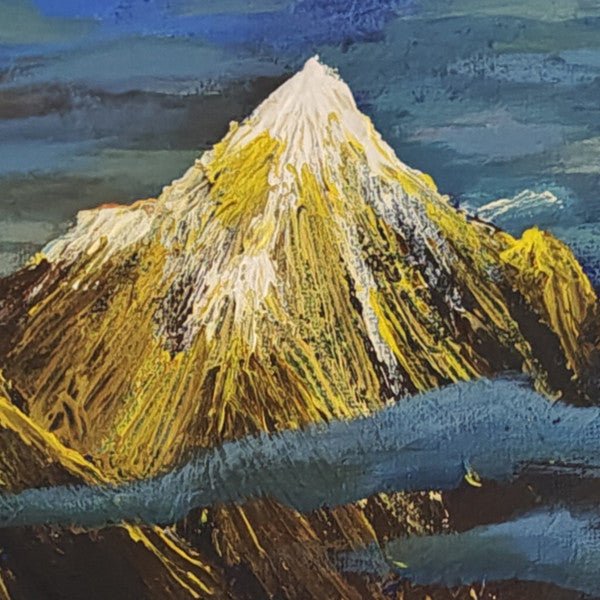 Texture expression of the mountain Painting - Landscape - Artvora