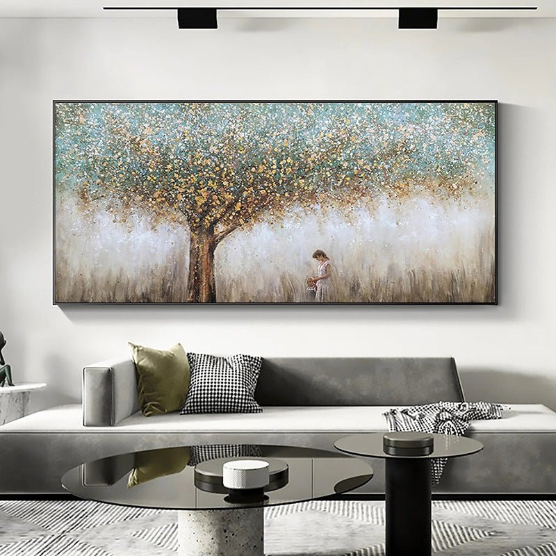 Under the Golden Tree Painting - Abstract - Artvora