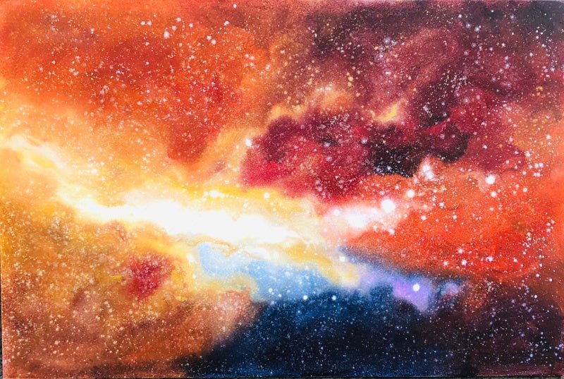 Universe. warm Painting - Abstract - Artvora