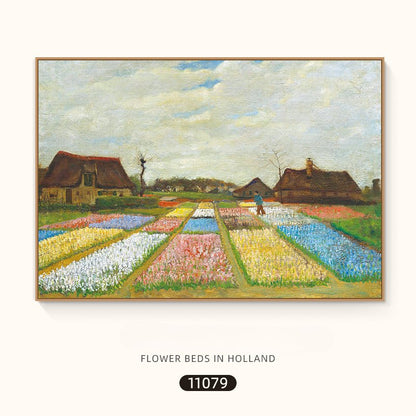 Van Gogh- Flower Beds in Holland- Advanced Reproduction Painting - Landscape - Artvora