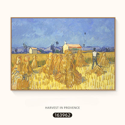 Van Gogh-Harvest in Provence- Advanced Reproduction Painting - Landscape - Artvora