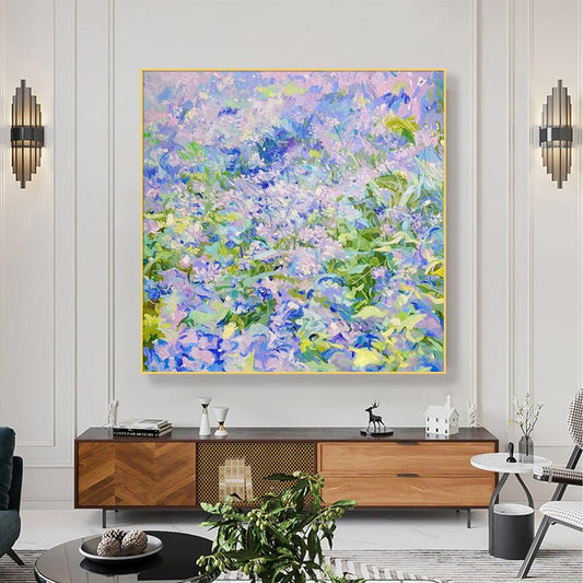 Violet Sea Painting - Flowers - Artvora