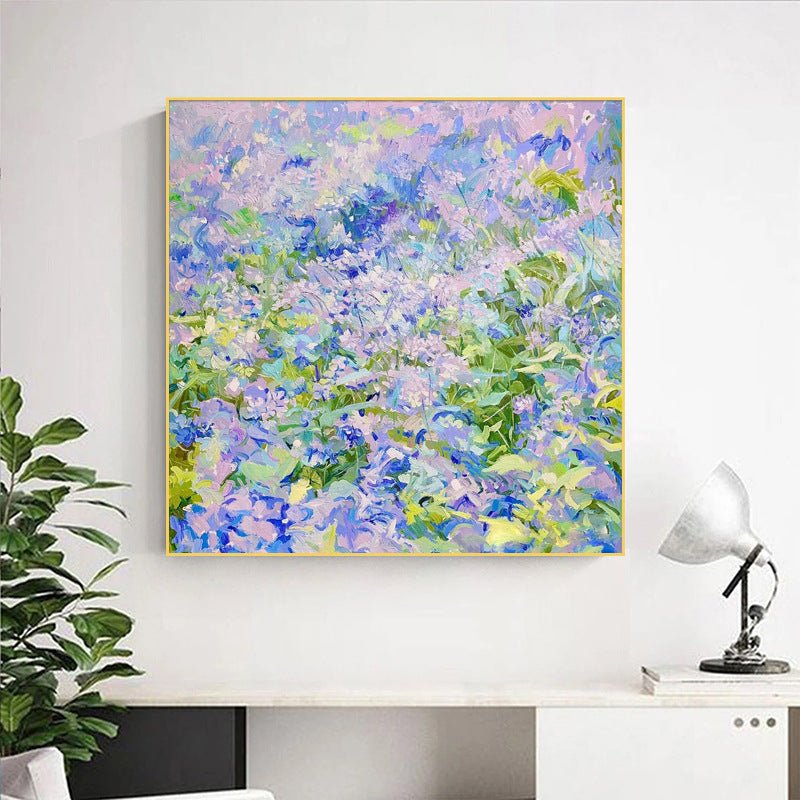 Violet Sea Painting - Flowers - Artvora