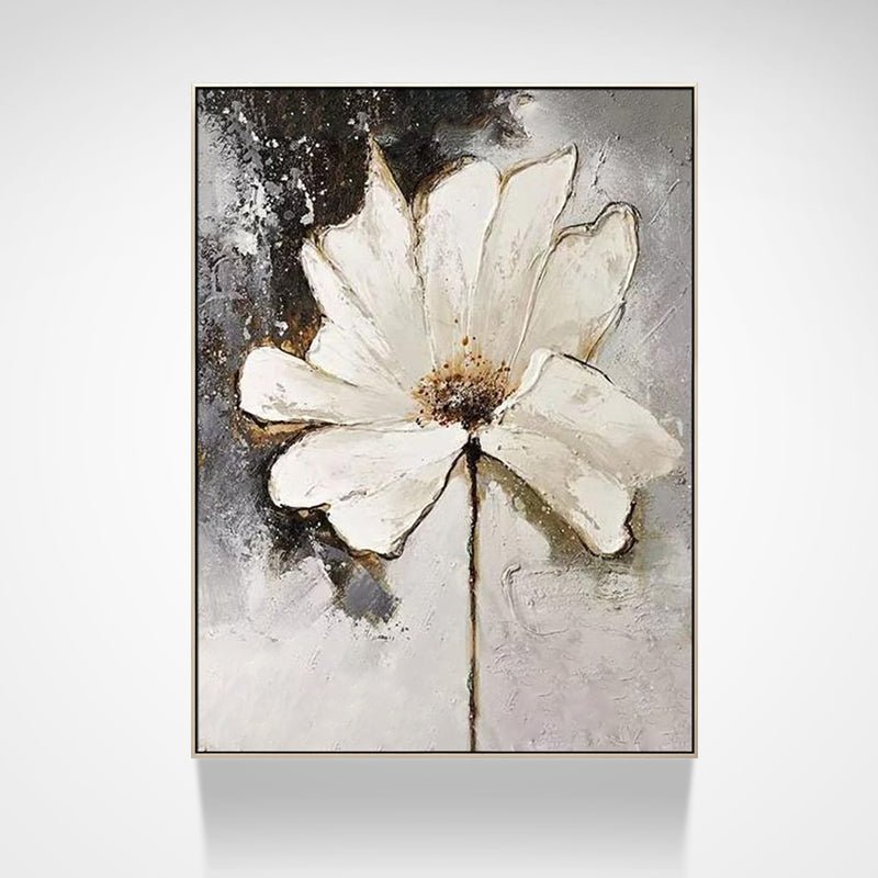 White Aroma Painting - Flowers - Artvora