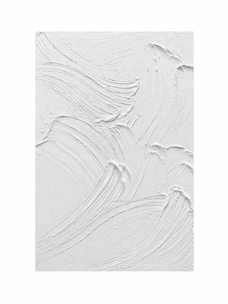 White Art Series Textured Painting - Artvora