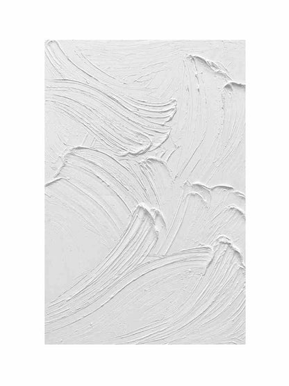 White Art Series Textured Painting - Artvora